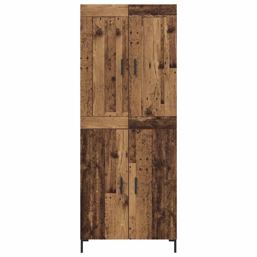 Credenza 2 pcs Legno vecchio Legno multistrato