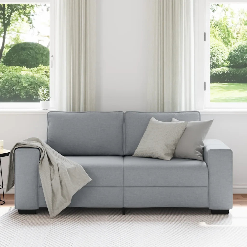 Divano a 2 Posti Grigio Chiaro 180x77x82 cm in Tessuto 4105166