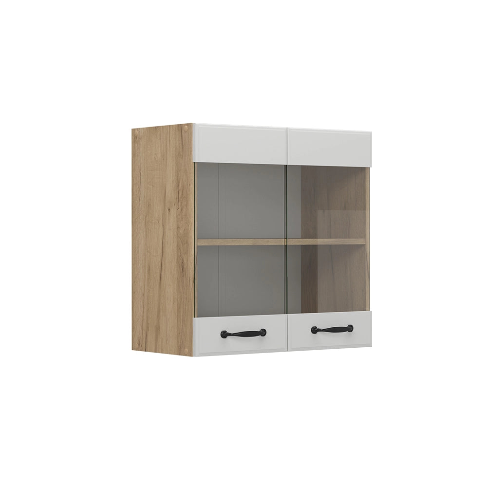 Vicco Mobile da cucina in vetro Bianco casa di campagna 60 cm