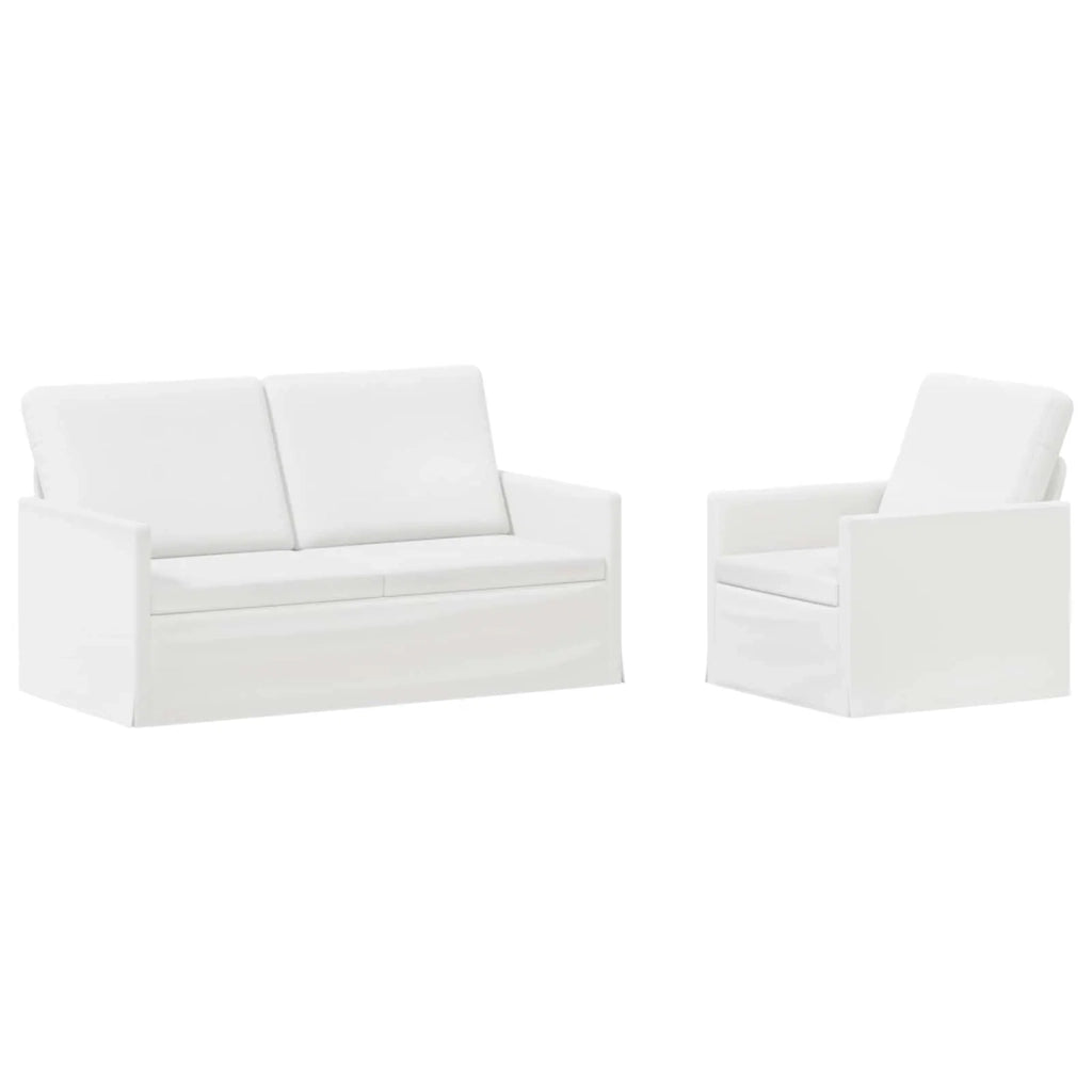Set di divani 2 pcs Bianco Tessuto 3433158