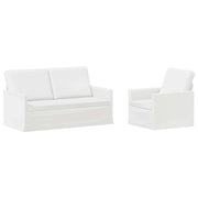 Set di divani 2 pcs Bianco Tessuto 3433158