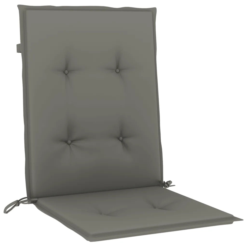 Cuscini Sedia Schiena Bassa 4 pz Grigio Mélange 100x50x4 cm 4002449