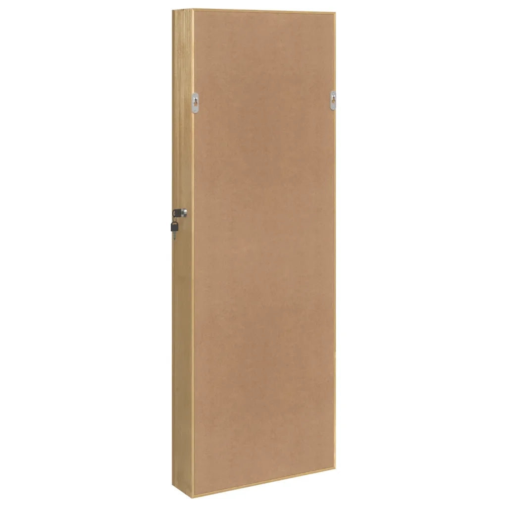 Armadio Portagioie con Specchio a Muro-Specchiera Portagioie 37,5x10x106 cm 621623