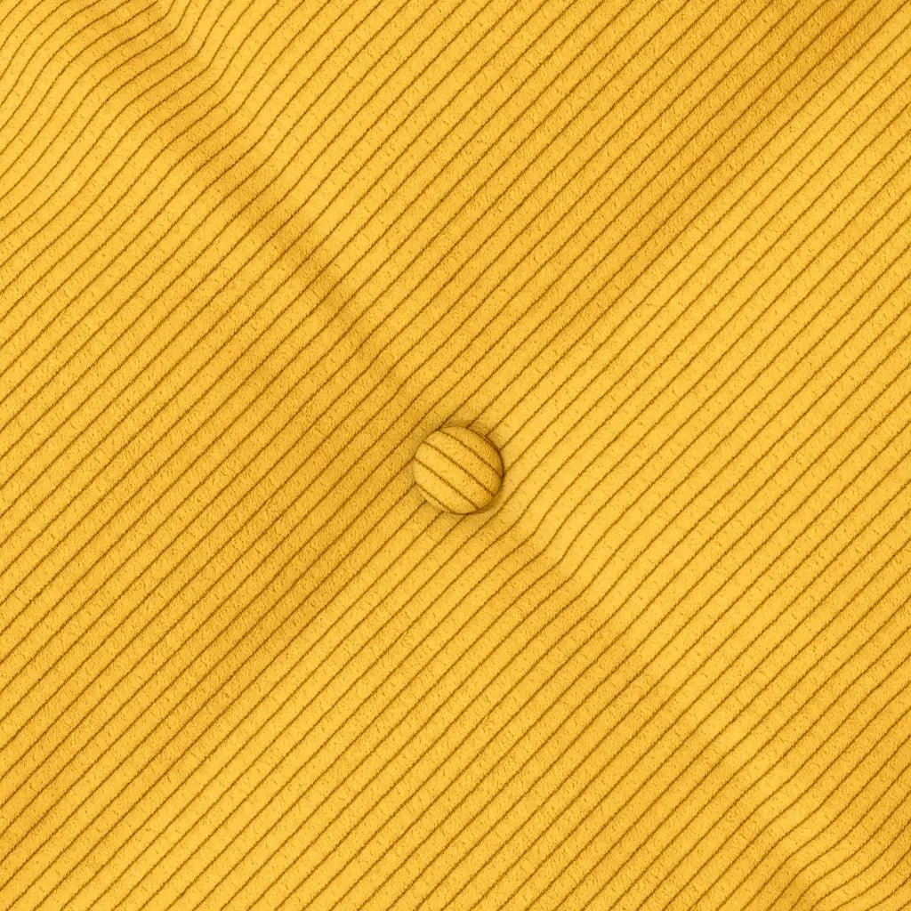 Cuscino per Schiena Giallo Chiaro 50 x 45 cm Tessuto in Cords 42014656