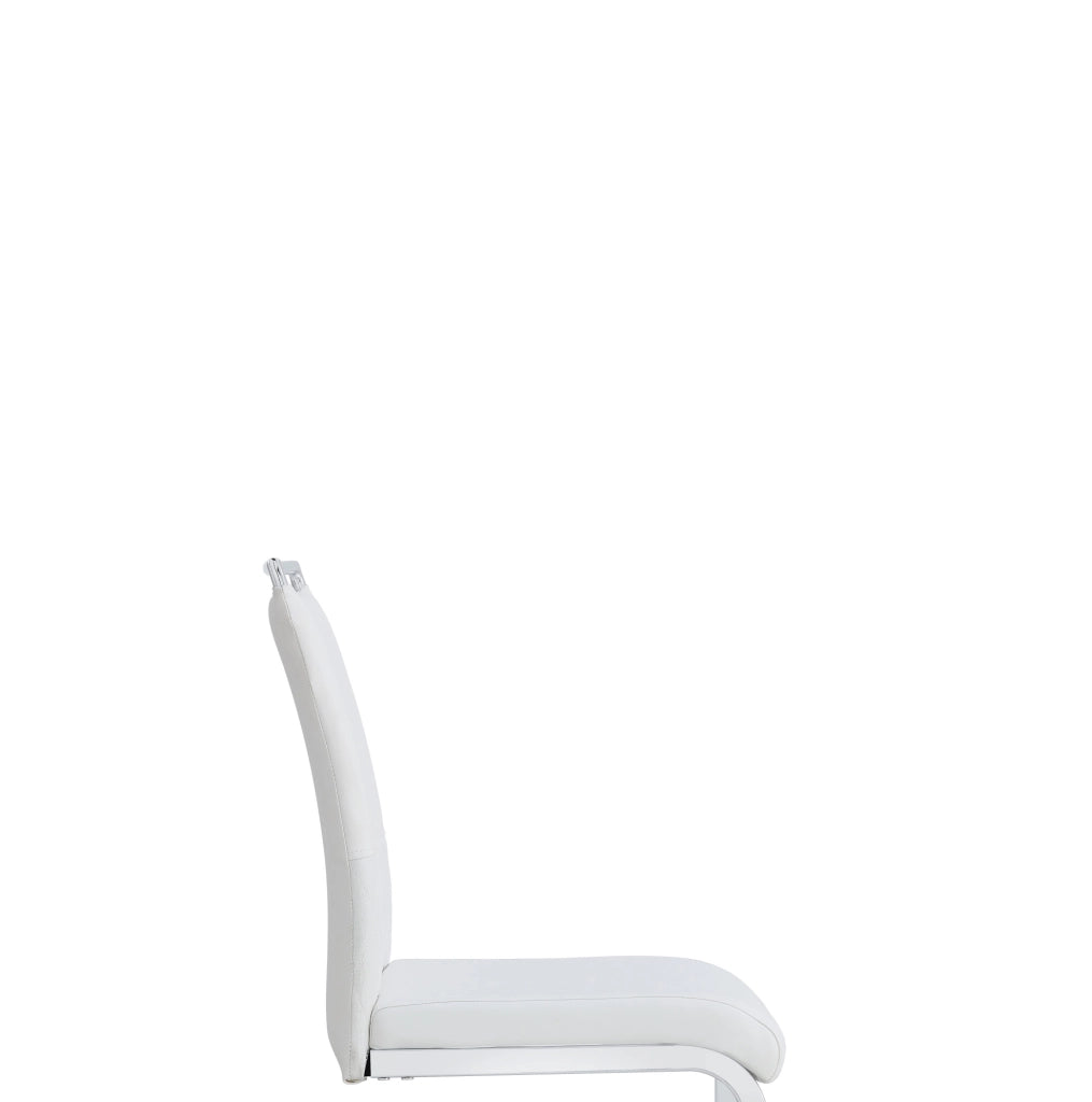 Sedia da pranzo bianca ergonomica con schienale alto