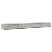 Cassetti per letto | Comodino | Armadio da Notte | Mobiletto da notte Grigio cemento 180 x 36,5 x 16,5 cm