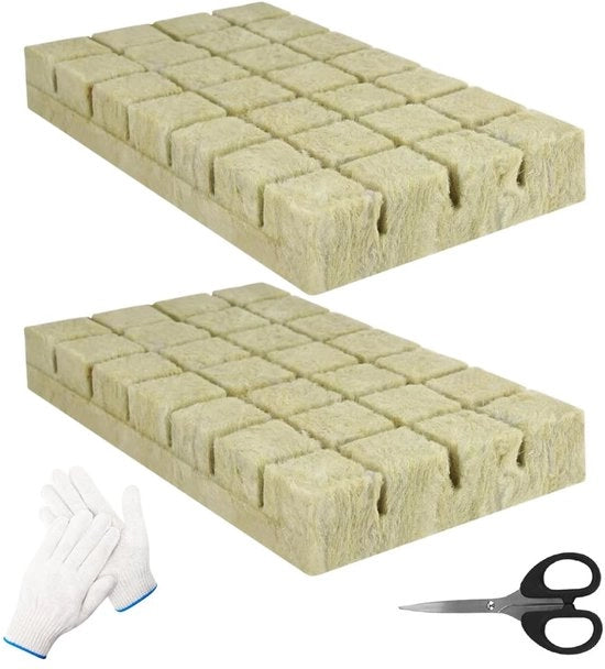 Pacchetto di Steccati di Strofoam 56 pezzi - Blocchi di Coltivazione - Materiale Isolante - Crescita Vegetale Rapida - Sementini - Facile da Utilizzare - Buona Capacità di Assorbimento