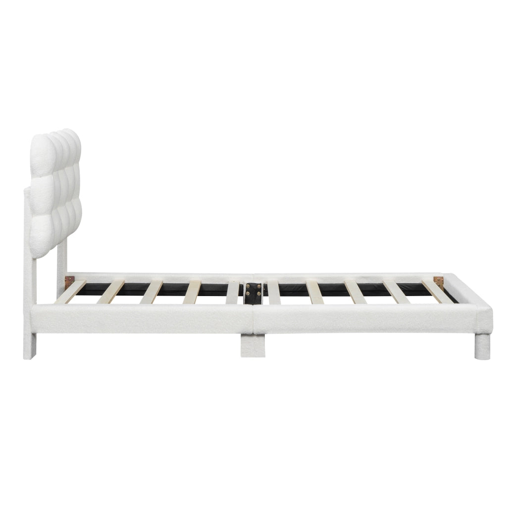 Letto Imbottito con Testiera Regolabile ¨C MINIMAL ¨C Bianco 90x200