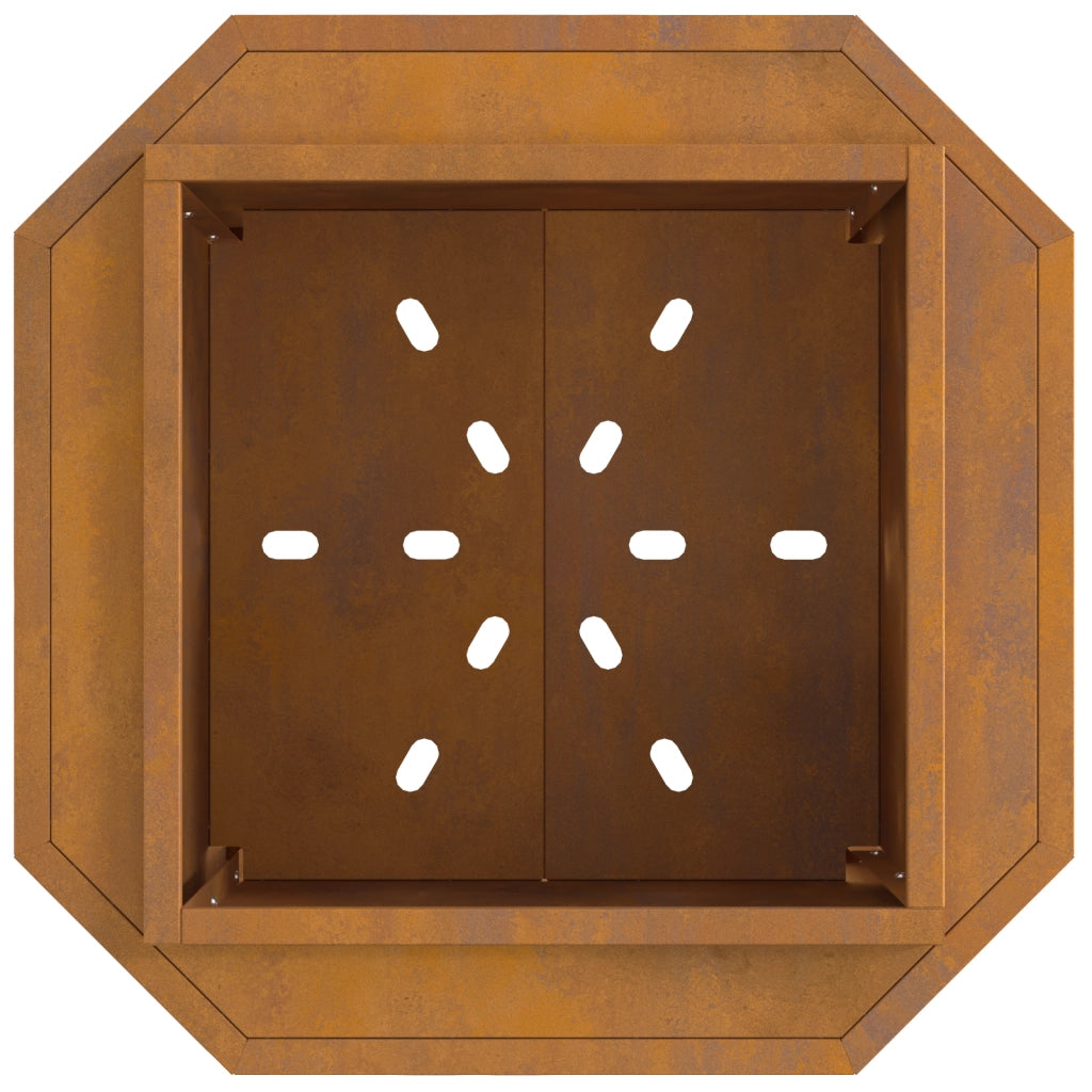 Focolare Senza Fumi 48x48x51 cm in Acciaio Antiruggine di