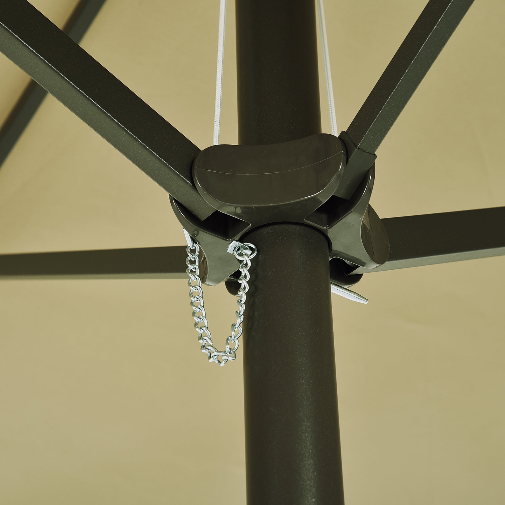 Ombrellone da Giardino Doppio Tetto 4,6x2,7 m  Roland Ecrù