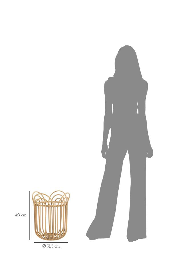 Porta Vaso Panama Ø 31,5x40 cm in Ferro e Plastica