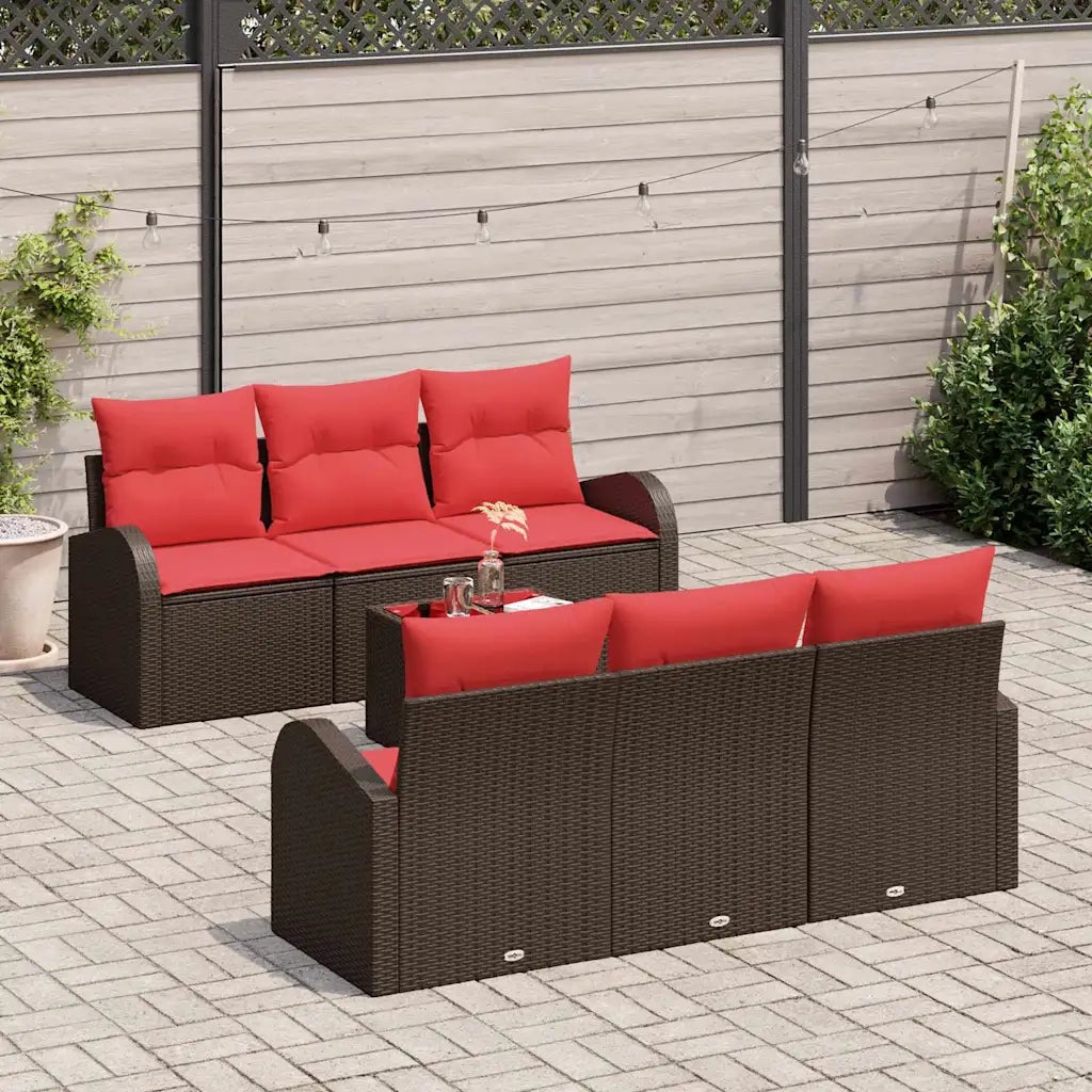 Set Divano da Giardino Marrone 55 x 55 x 37 cm polyrattan 3345934