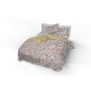 Copripiumino Singolo Double Face con Federe Stampato Sketch