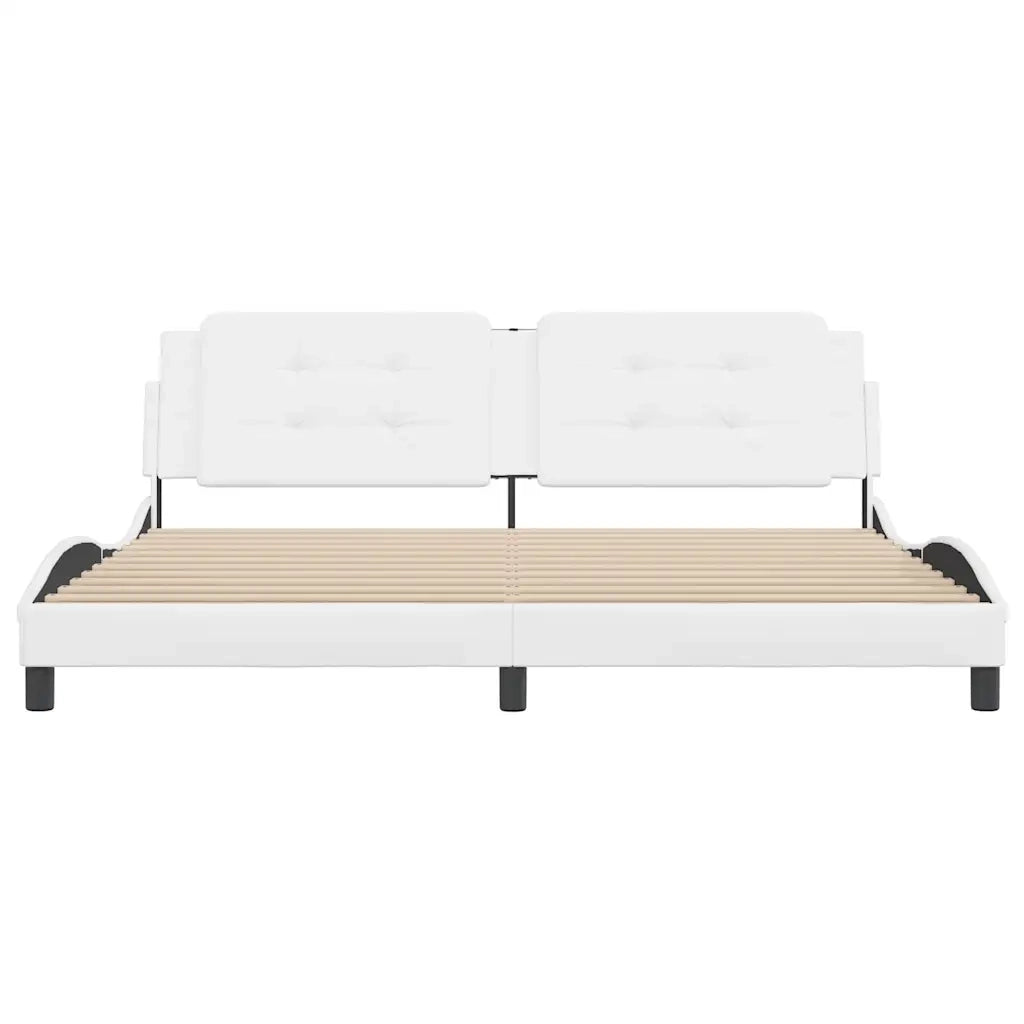 Giroletto senza Materasso Zadar Bianco 200x200 cm in Similpelle 3208206