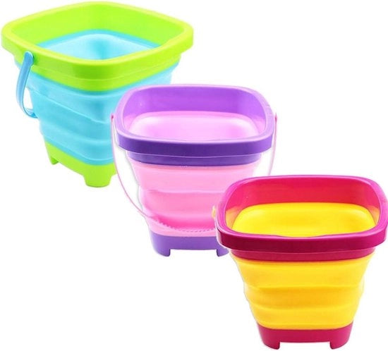 Emme Telescopiche per Sabbia per Bambini con Silicone Inclinabili da 3 pezzi