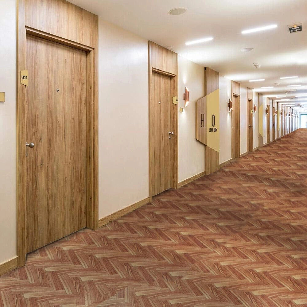 Pavimento Pvc Rivestimento Rotolo Vinile 100x280 cm Legno Palchetto Spina Pesce Dis_E