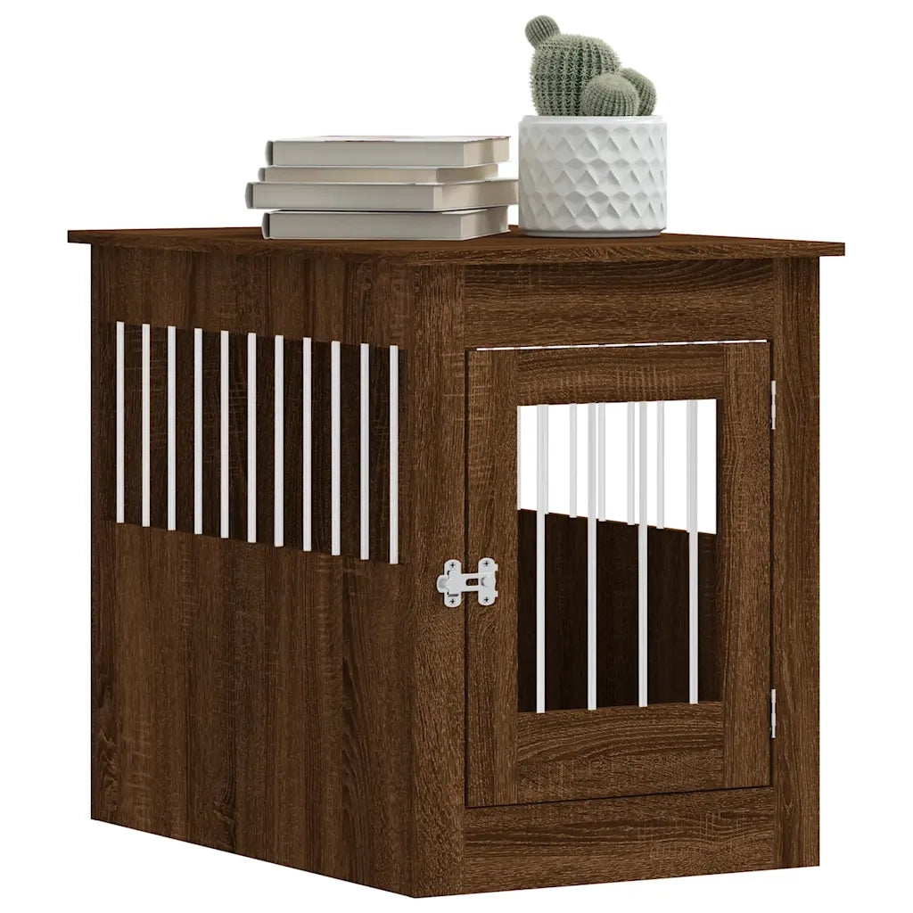 Gabbia Cani Arredamento Rovere Marrone 55x80x68cm Multistrato 838329
