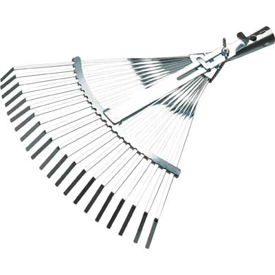 SCOPA GIARDINO A VENTAGLIO 851 AGEF - ACCIAIO ZINC CM 39/48X41,5 O.CONICO MM 26- 2 pezzi