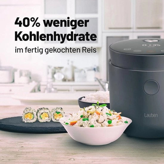 Cottura riso con funzione basso contenuto di zucchero - 1,5L capacità, rivestimento antiaderente, controllo digitale e funzione di mantenimento della temperatura