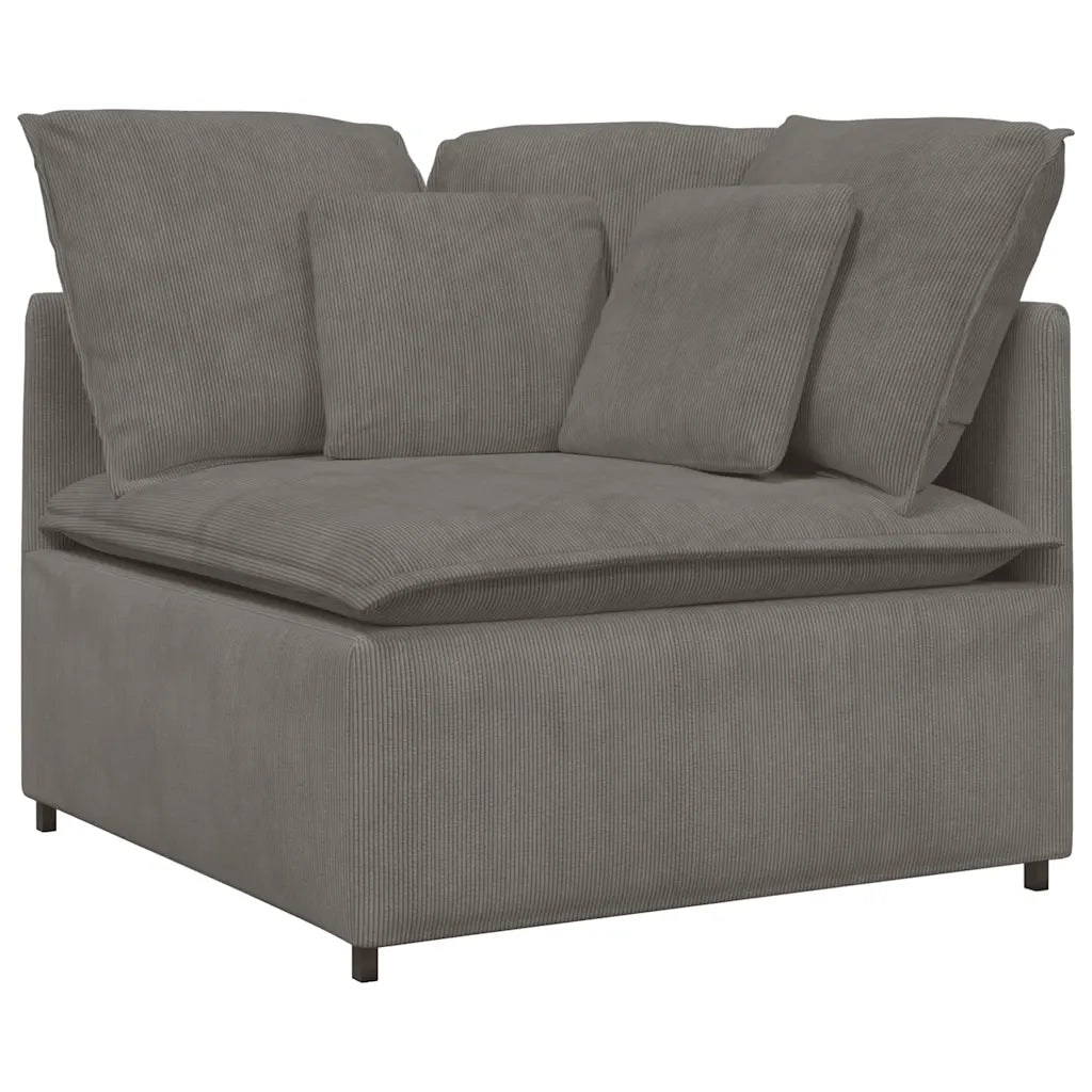 Modulo Angolare Divano Modulare con Cuscini Grigio Chiaro 100cm CFW7616561