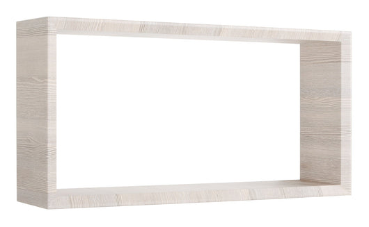 Mensola Cubo da Parete 70x35x15,5 cm in Fibra di Legno Artù Rovere Grigio