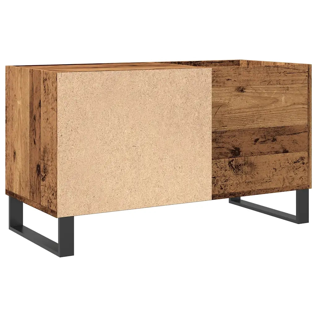 vidaXL Mobile Porta Dischi Legno Antico 84,5x38x48cm Legno Multistrato