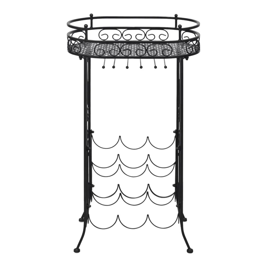 Struttura Portavini con Supporto 9 Bottiglie di Vino in Metallo  cod mxl 43190