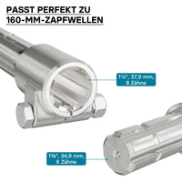 Boccola albero cardanico 160 mm Attacco albero scanalato 8-32x38x6 per albero uscita 1 3/8" 6D