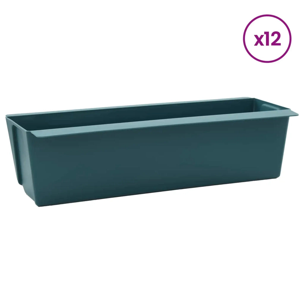 Fioriere per Euro pallet 12 pcs Verde 36 x 13,5 x 9,5 cm