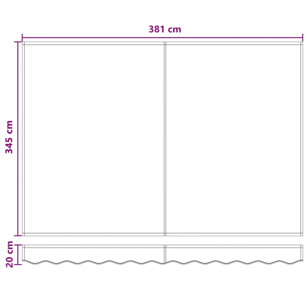 Tenda retrattile manuale Grigio chiaro e bianco 4 × 3,5 m 3426144