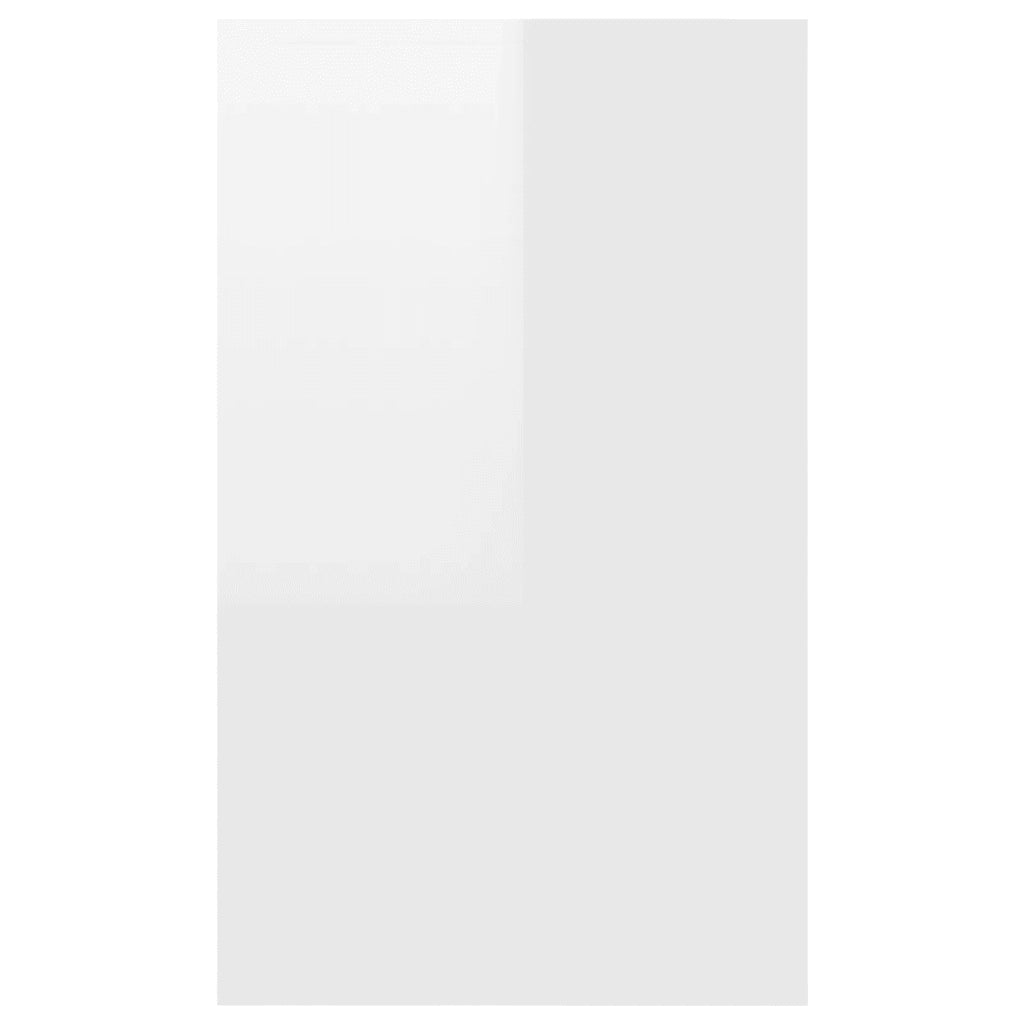 Credenza con 3 Cassetti-Buffet-Armadio da cucina Bianco Lucido 120x41x75cm in Truciolato