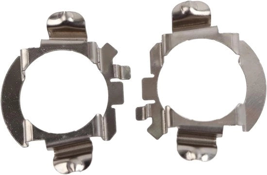 Adattatore LED H7 per lampade di proiezione - 2 pezzi - Retainer per lampade di proiezione - Supporto per lampade di proiezione - Copertura per lampade di proiezione - Adattatore LED H7 - Argento