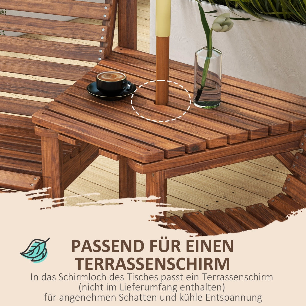Set Bistrot 3 Pezzi in Legno ¨C Zephmum ¨C Grigio 70x70x90