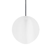 Sirio Lampada a sospensione a LED di design in ceramica bianca con diffusore in policarbonato opale, luce calda 2700K, 8W, diametro 24 cm, IP40
