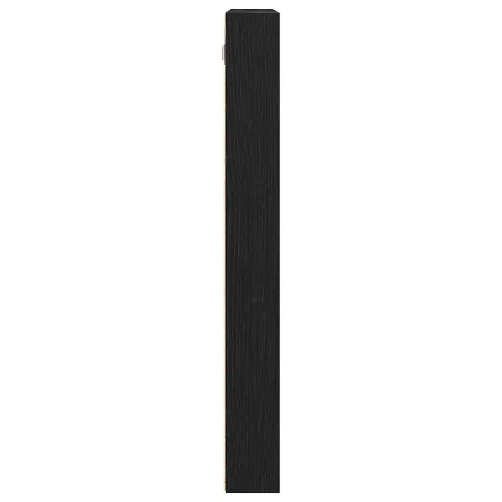 Vetrina A parete Rovere Nero 100 x 8,5 x 75 cm 869188