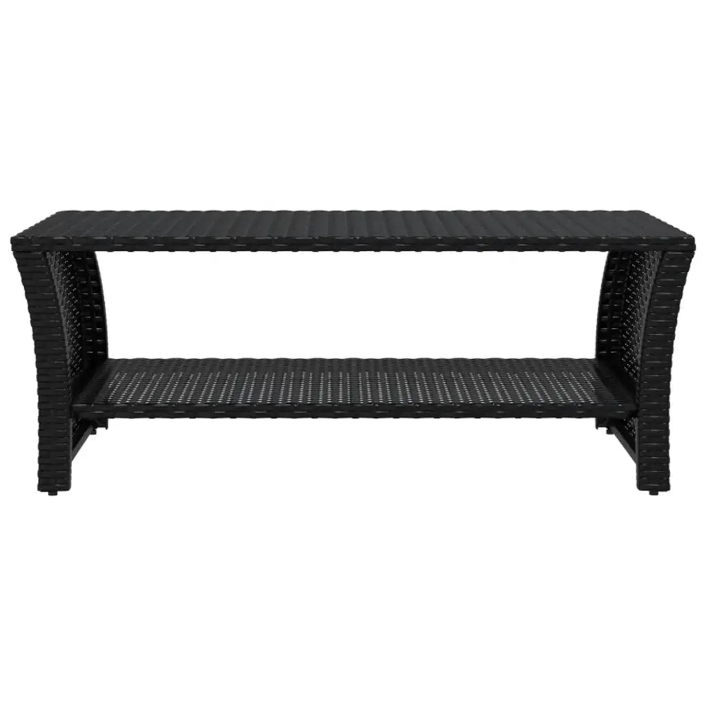 Tavolino da salotto | Tavolino da caff¨¨ | Tavolino da Soggiorno Nero 100x50x40 cm in Polyrattan