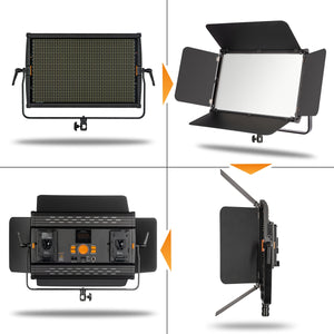 LED Niova 150-F Pro luce d'area incl. treppiede per lampada, luce d'area da 150 W con bicolore, luce da studio con luminosità dimmerabile, luce video con radiocomando