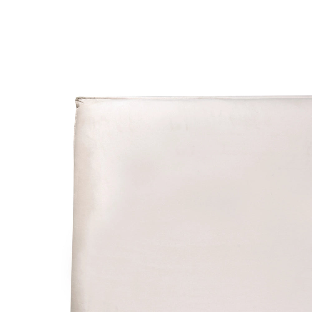 Letto matrimoniale ad acqua in velluto bianco sporco 160 x 200 cm classico minimalista