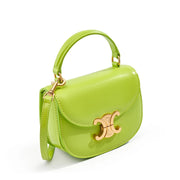 Borse a tracolla grandi in vera pelle, modello Hobo, colore verde.