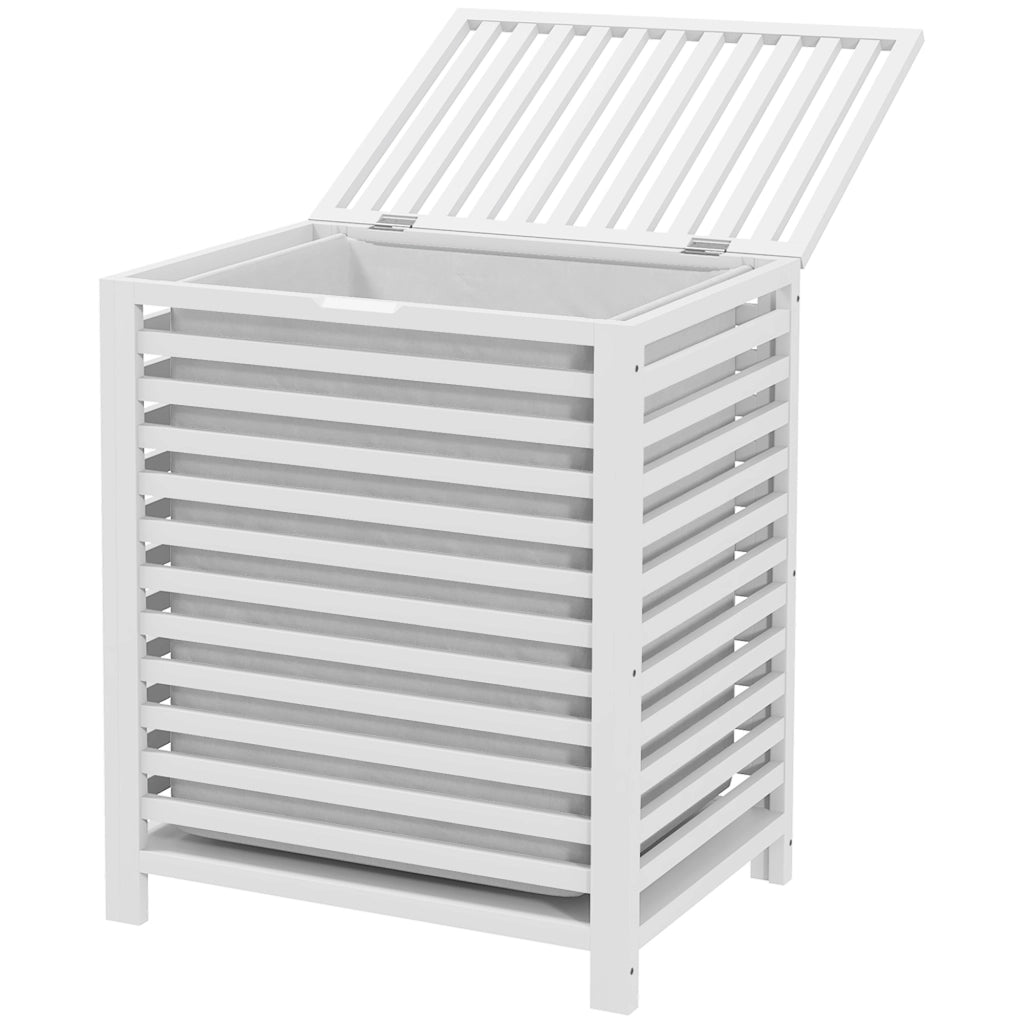 Cesto per Biancheria in Bamb¨´ ¨C zephmum ¨C Bianco 50x36x60 cm