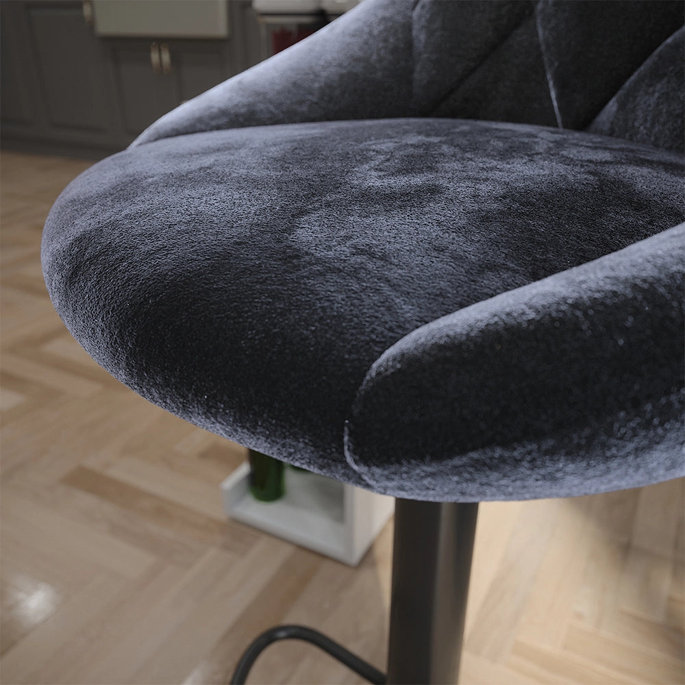 Set di 2 sgabelli da bar Sena Nero 47.5 x 84 cm Vicco