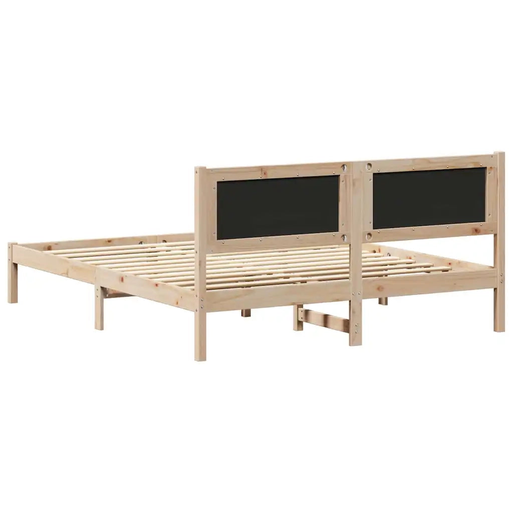 Letto con Testiera Rivestita Talpa 150 x 200 cm Pino massello 878252
