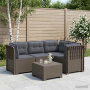 Divano da Giardino 4 Posti con Cuscini Aspetto Rattan PP 3443993