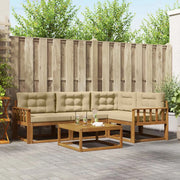 Set di divani da esterno con cuscino 5 pcs Naturale e Beige 3367541