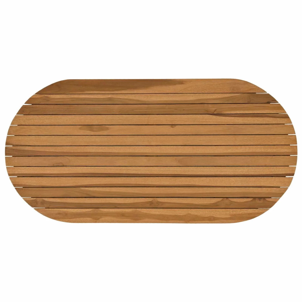 Piano del tavolo 100 x 50 x 3,5 cm Ovale Legno di teak solido 42033162
