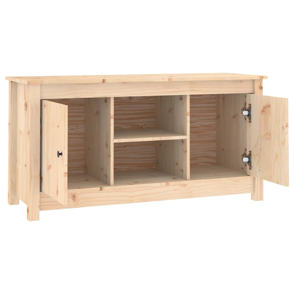 Mobile Porta TV 103x36,5x52 cm in Legno Massello di Pino 814584