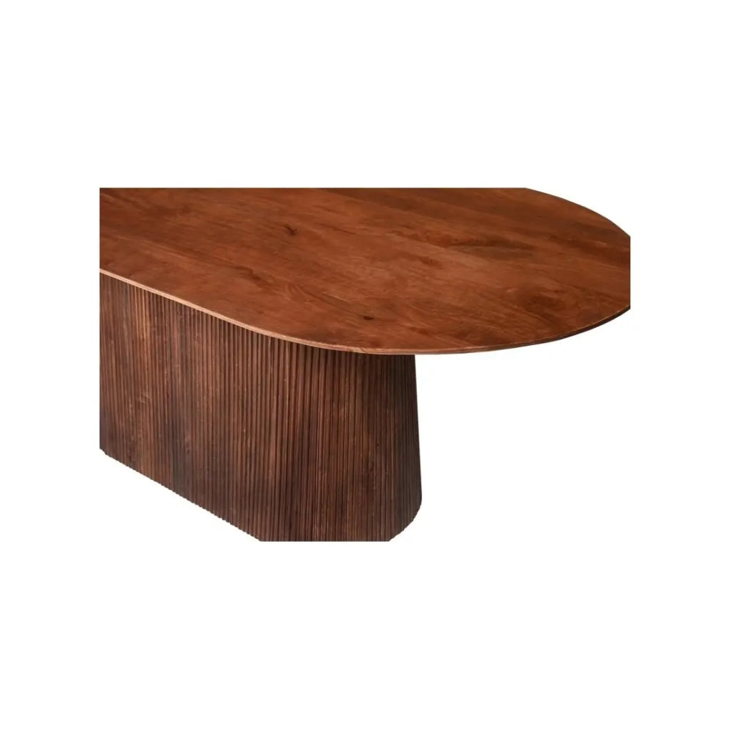 Tavolo da pranzo RIMBAUD – Effetto legno marrone – 200 cm – Stile contemporaneo