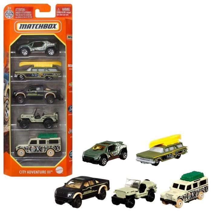 MATCHBOX Confezione da 5 veicoli - C1817 - Piccole auto - 3 anni e +