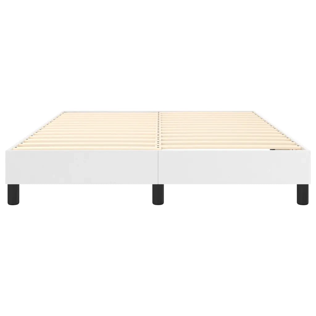Struttura Letto a Rete a Molle-Giroletto Bianco 140x200 cm in Similpelle 645278