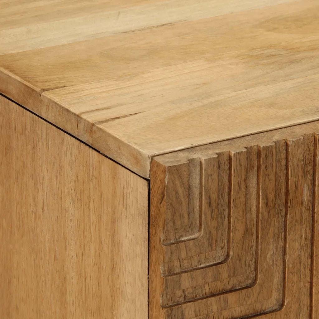 Credenze 3 pz Marrone 60x33x75 cm in Legno Massello di Mango 3310005